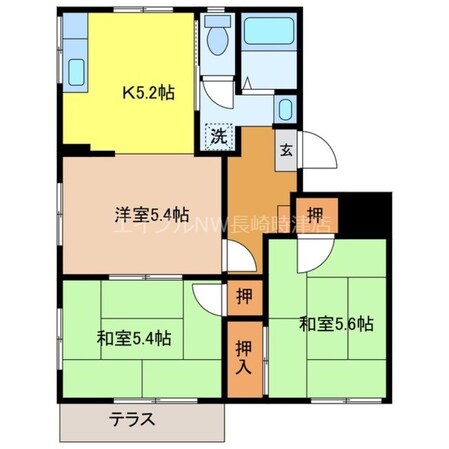 フレグランス矢上の物件間取画像